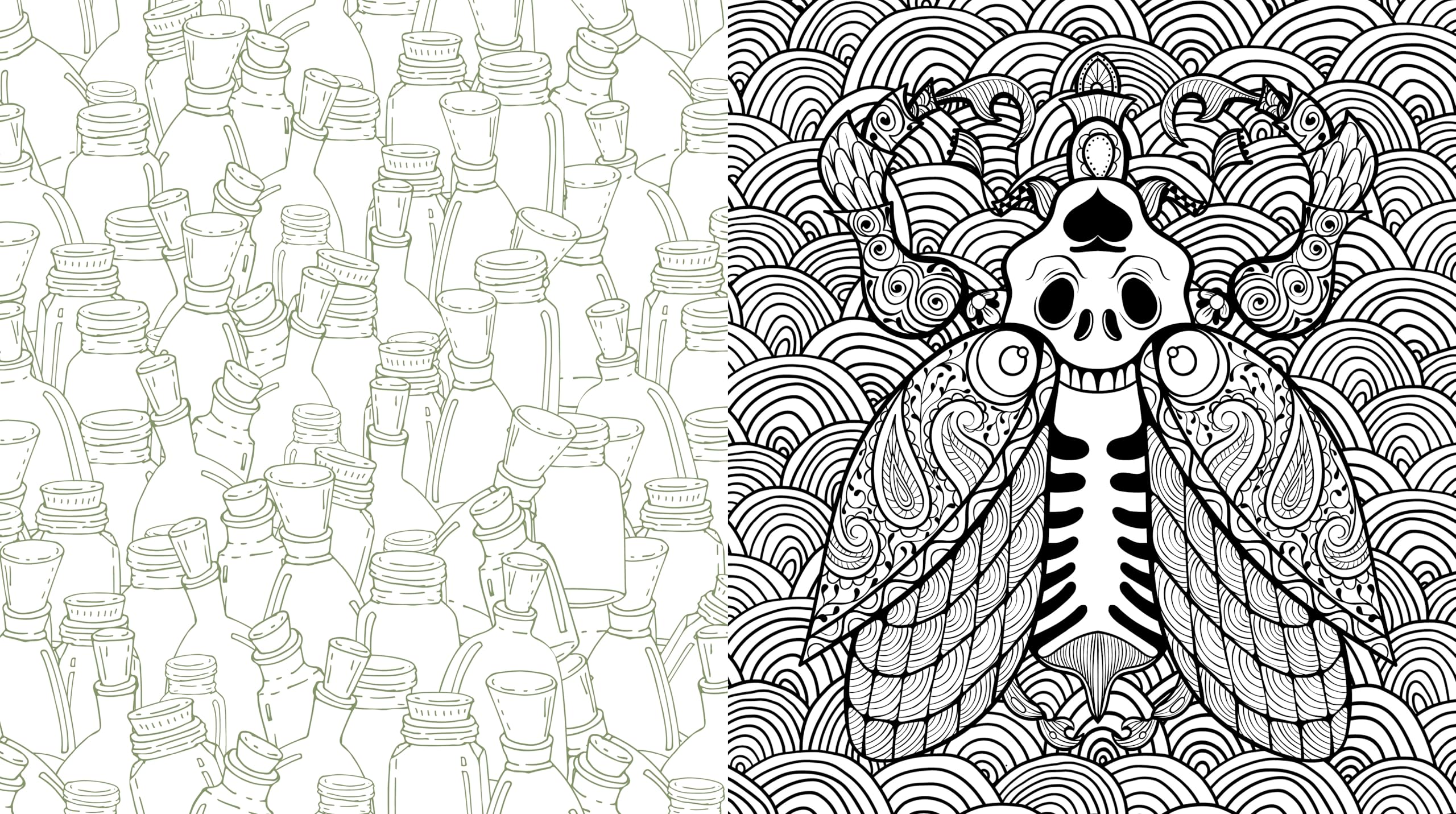 Oddities & Curiosities Coloring Book : A Coloring Journey Through the Weird and Wonderful - More than 100 pages to color