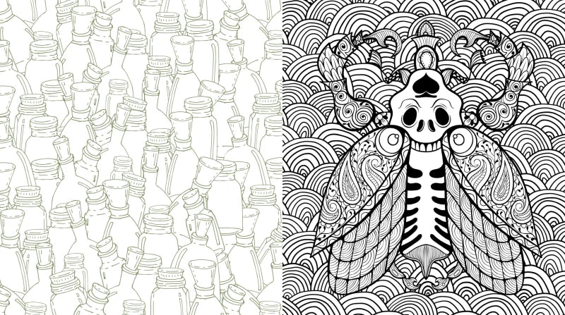 Oddities & Curiosities Coloring Book : A Coloring Journey Through the Weird and Wonderful - More than 100 pages to color