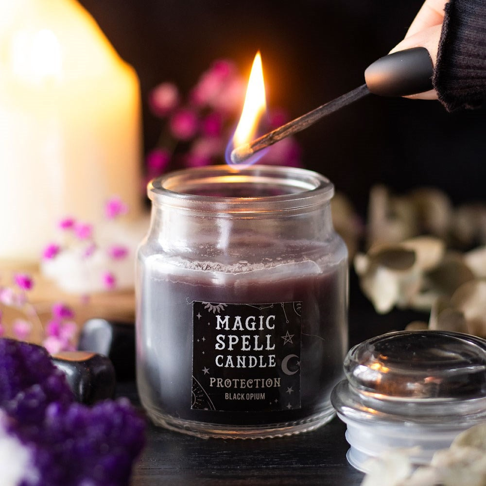 Opium ’Protection’ Spell Candle Jar