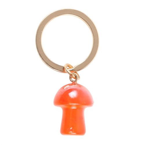 Orange Aura Crystal Mushroom Keyring From Witch, Please!