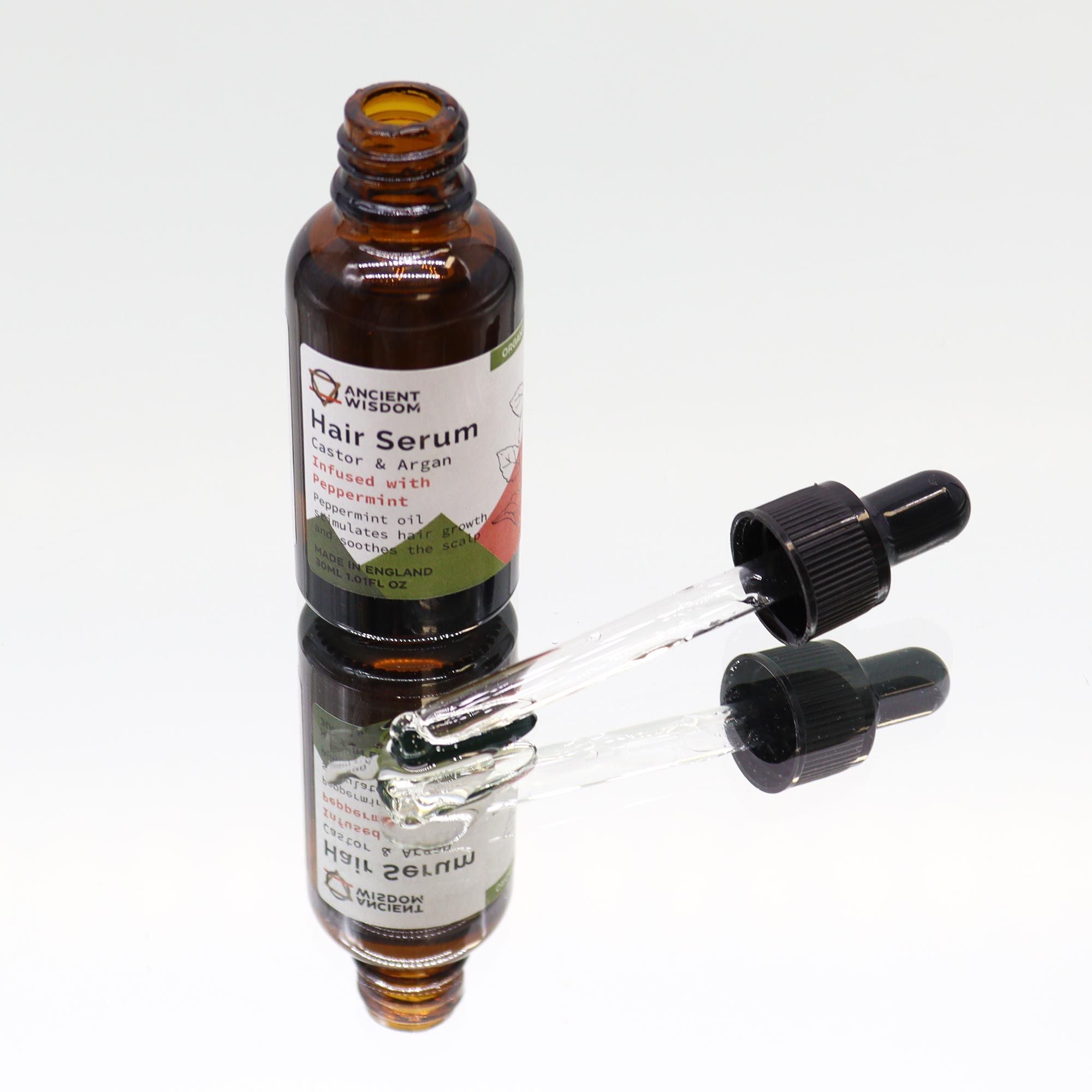 Organic Hair Serum 30ml - Peppermint - Organic Hair Serums