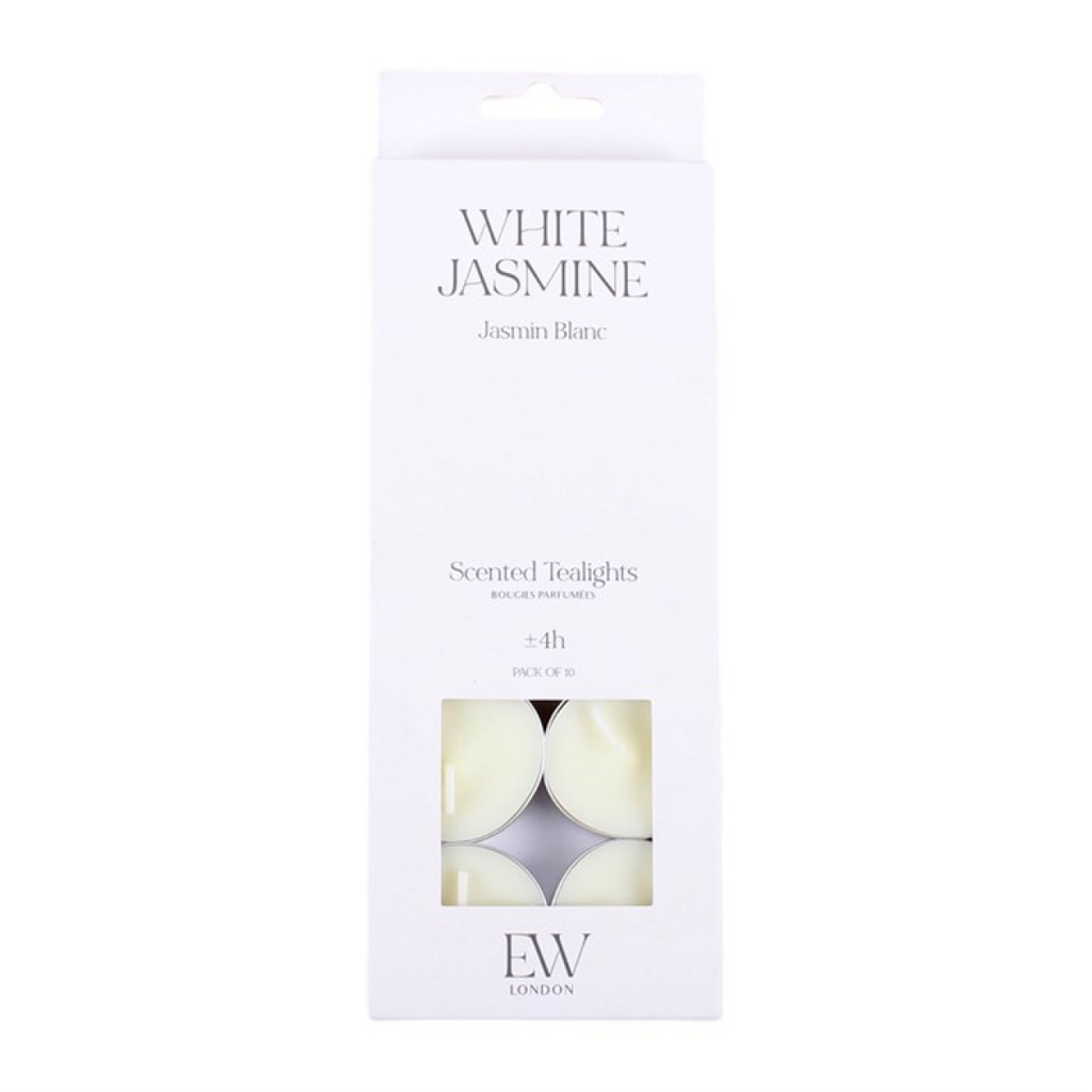 Pack of 10 White Jasmine Scented Tealights