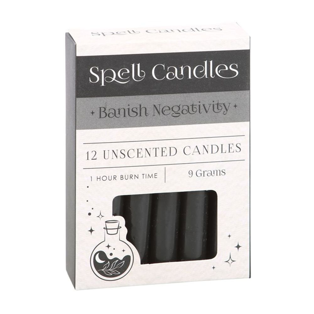 Pack of 12 Banish Negativity Spell Candles From Witch, Please!