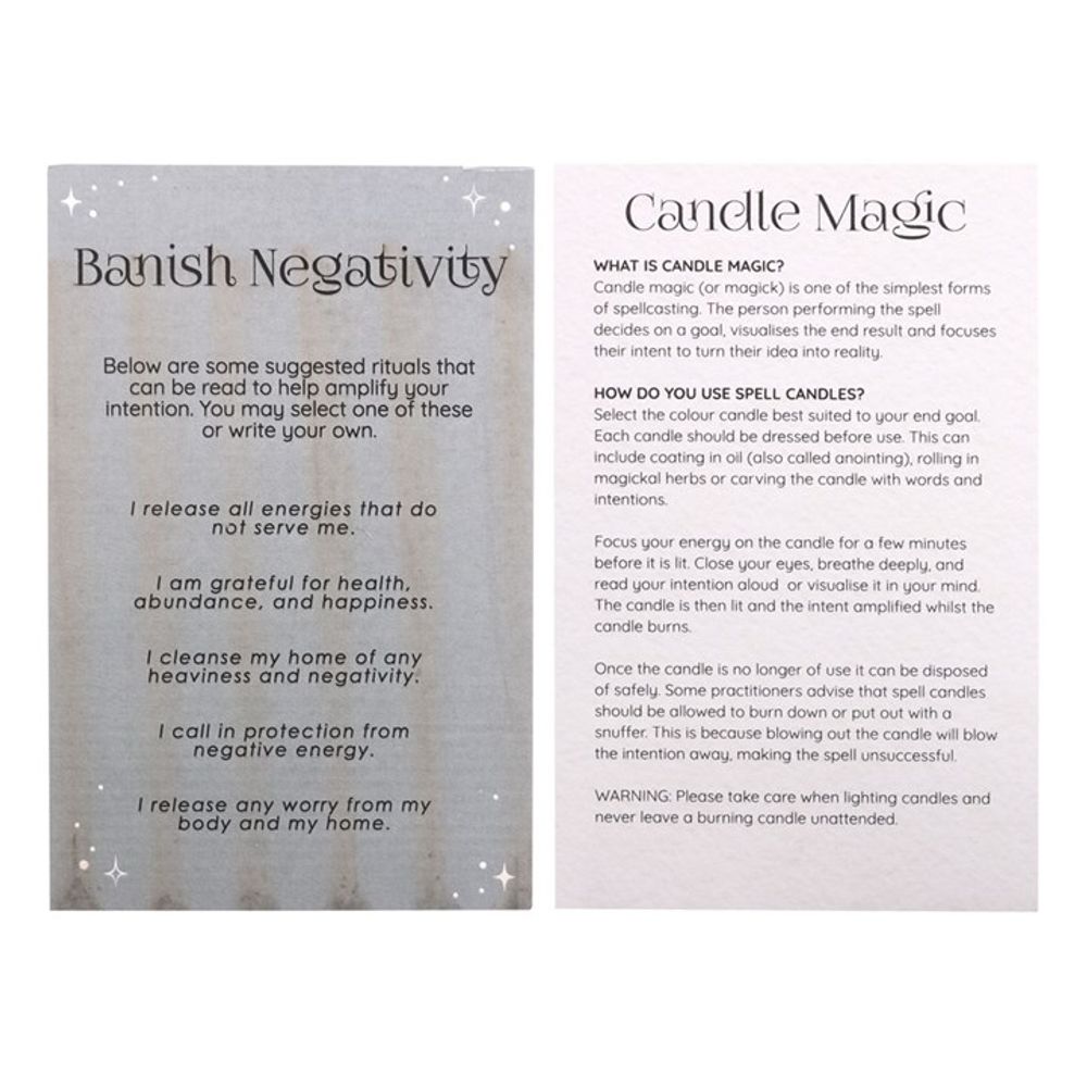 Pack of 12 Banish Negativity Spell Candles From Witch, Please!