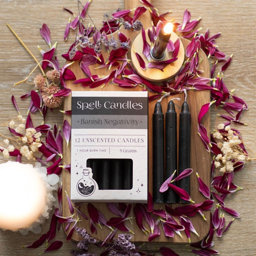 Pack of 12 Banish Negativity Spell Candles From Witch, Please!