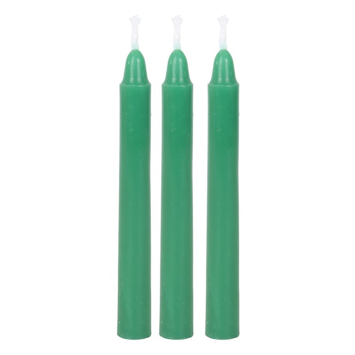 Pack of 12 Green Witch Spell Candles Candle
