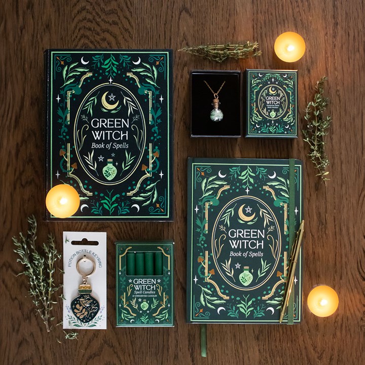Pack of 12 Green Witch Spell Candles Candle