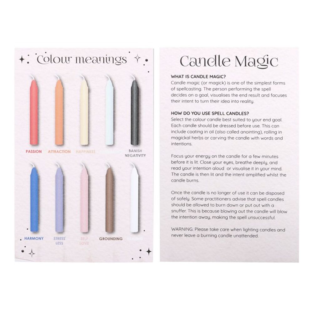 Pack of 12 Mixed Colour Spell Candles From Witch, Please!
