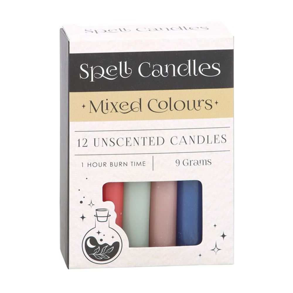 Pack of 12 Mixed Colour Spell Candles From Witch, Please!