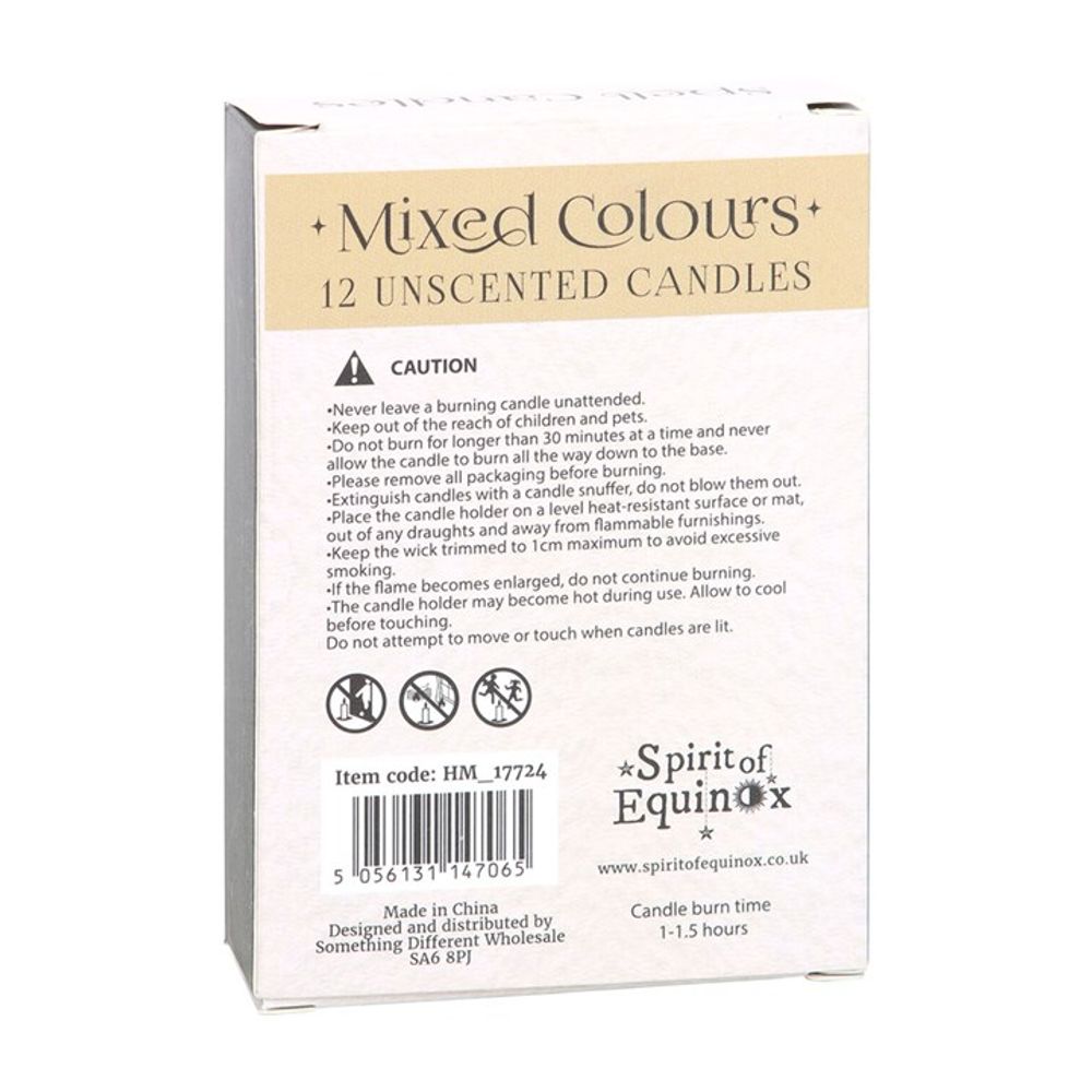 Pack of 12 Mixed Colour Spell Candles From Witch, Please!