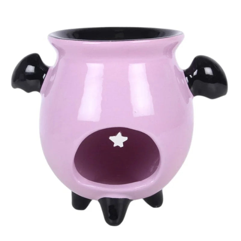 Pastel Bat Brew Cauldron Oil Burner