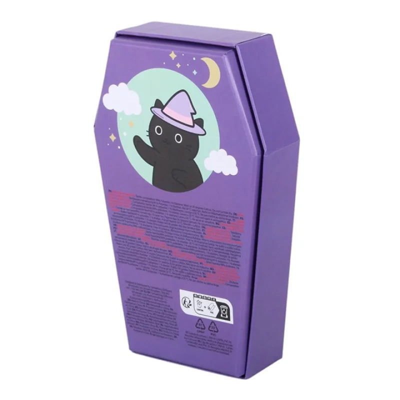 Pastel Purple Striped Socks in Coffin Gift Box