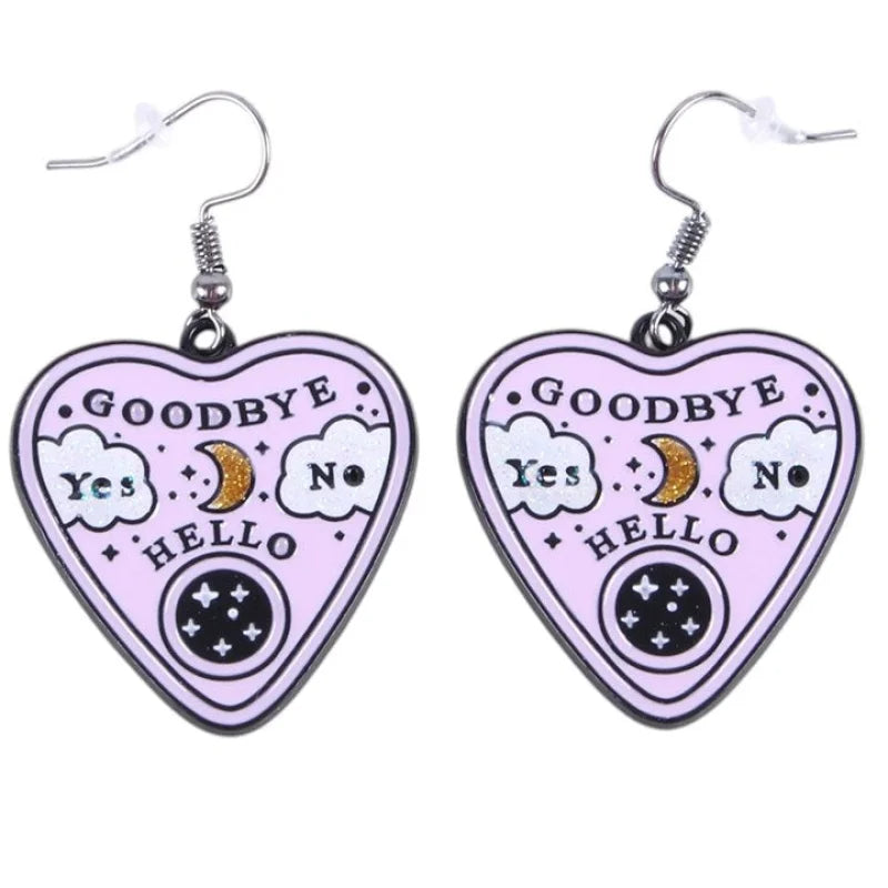 Pastel Talking Board Planchette Earrings
