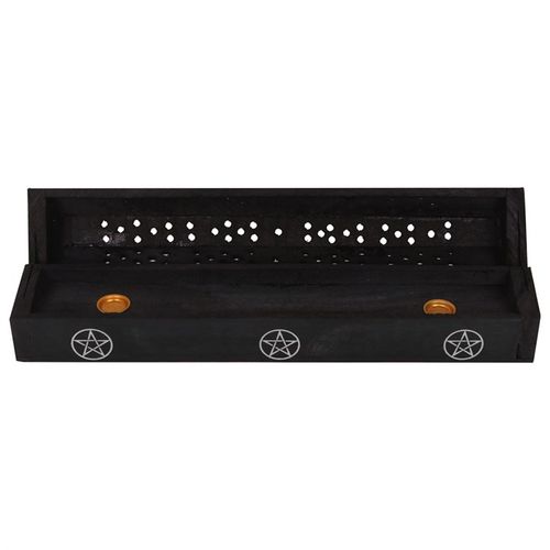 Pentagram Wooden Black Pepper Incense Box Set From Witch, Please!