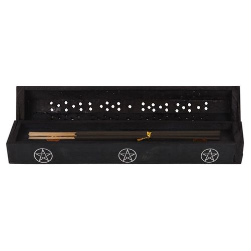 Pentagram Wooden Black Pepper Incense Box Set From Witch, Please!