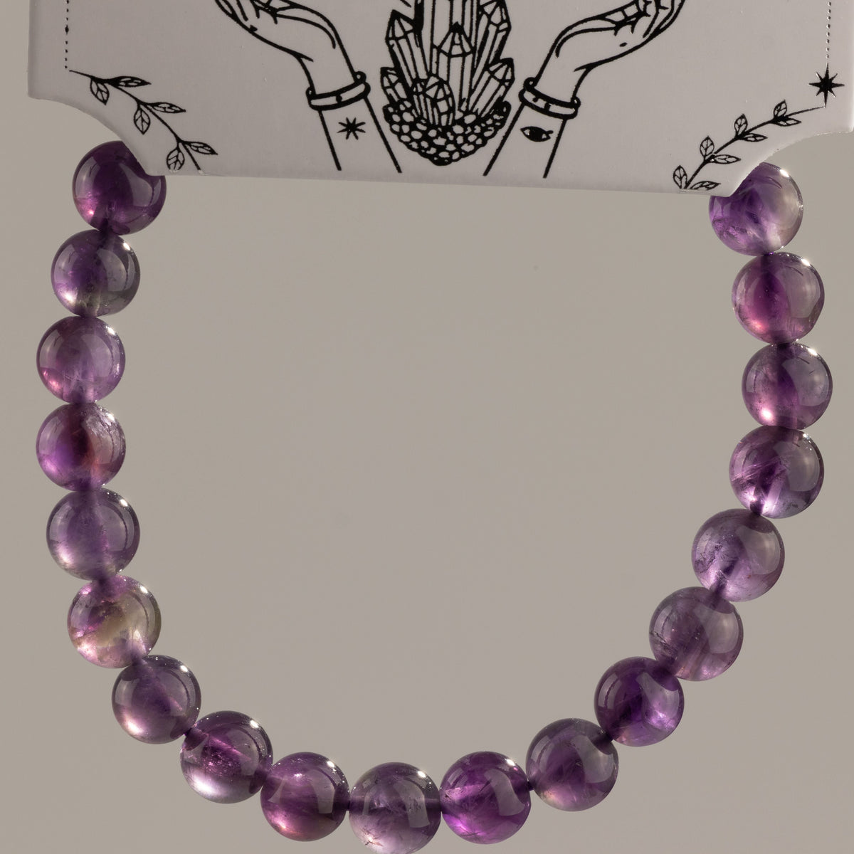 Petite Power Bracelet (17cmx6mm) - Amethyst Gemstone Bracelets – 6mm Beads
