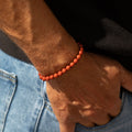Petite Power Bracelet (17cmx6mm) - Carnelian Gemstone Bracelets – 6mm Beads