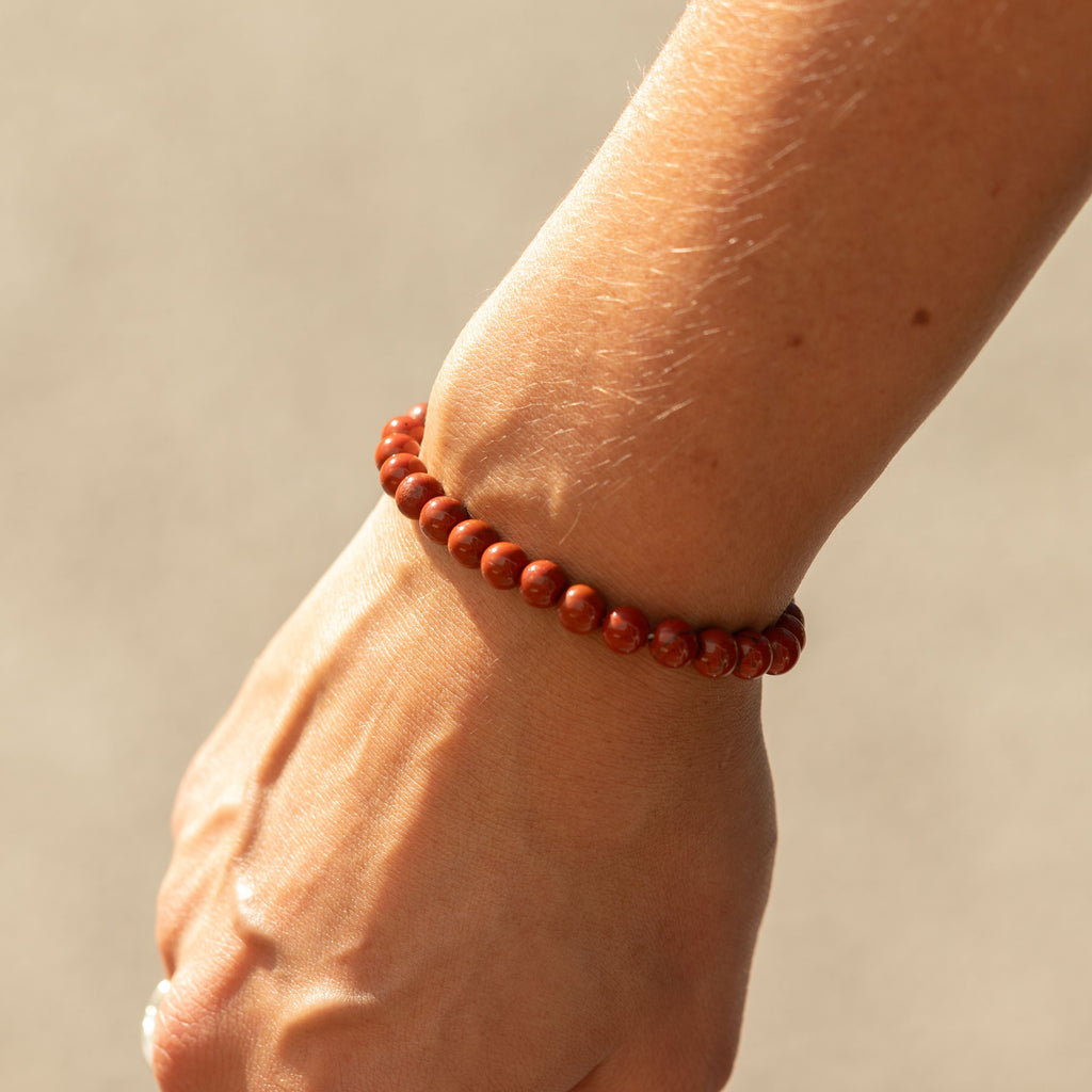 Petite Power Bracelet (17cmx6mm) - Carnelian Gemstone Bracelets – 6mm Beads