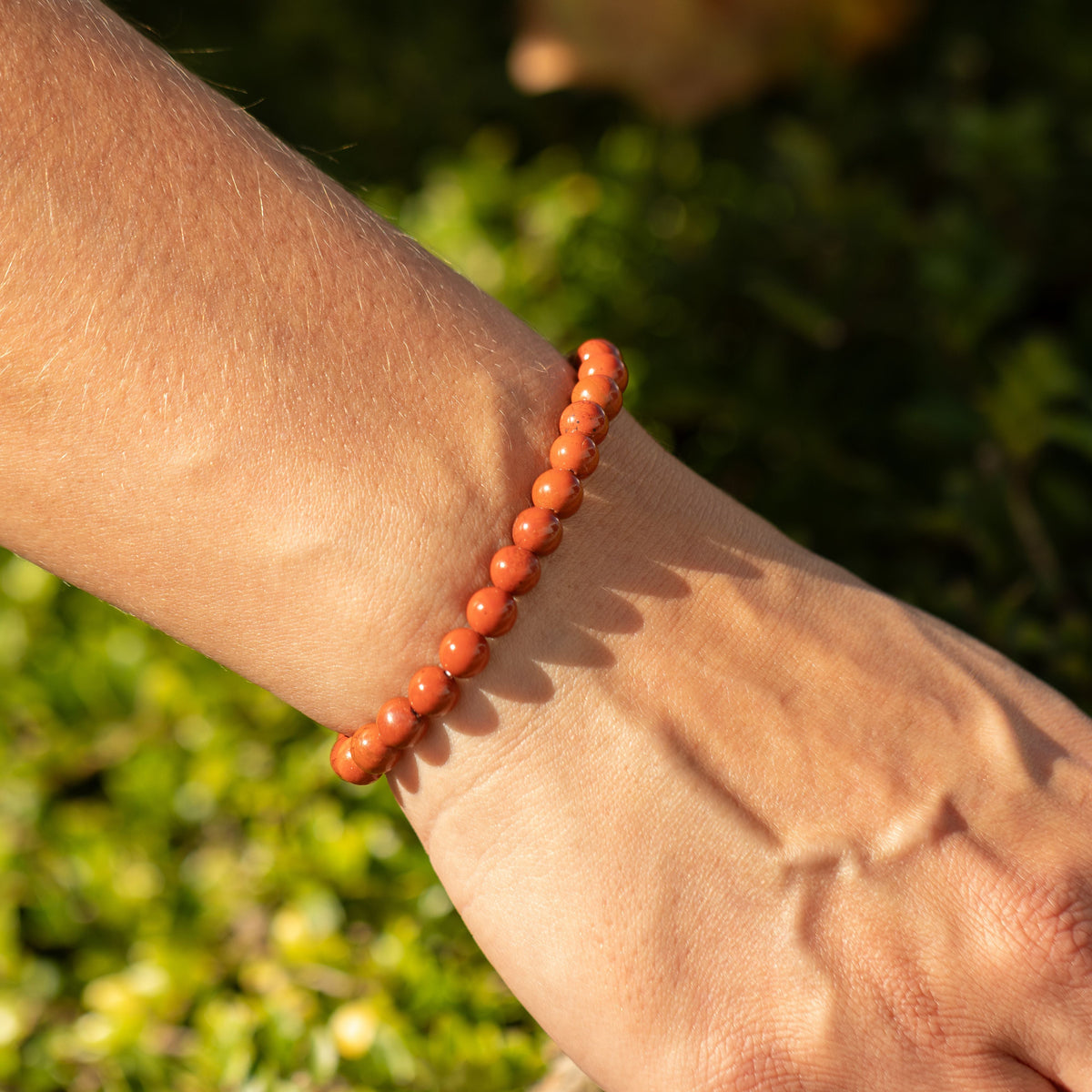 Petite Power Bracelet (17cmx6mm) - Carnelian Gemstone Bracelets – 6mm Beads