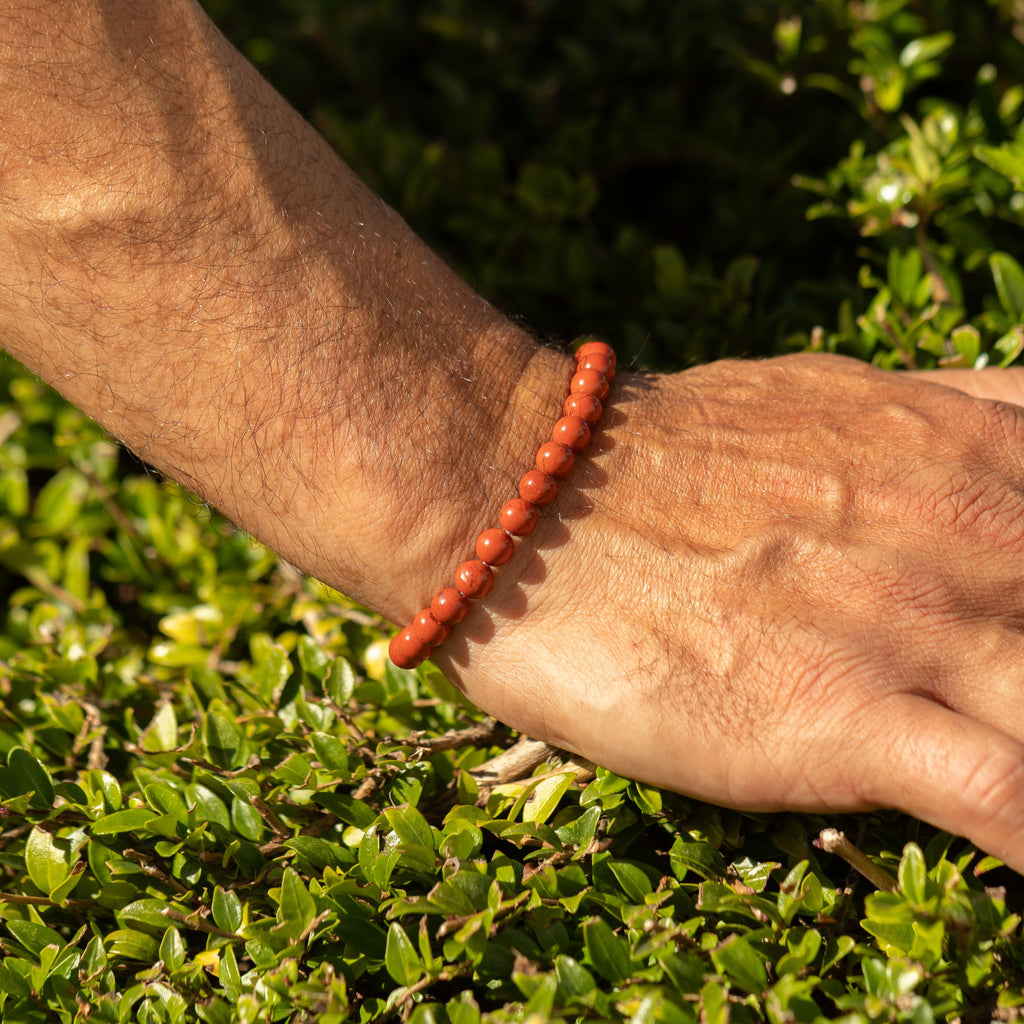 Petite Power Bracelet (17cmx6mm) - Carnelian Gemstone Bracelets – 6mm Beads