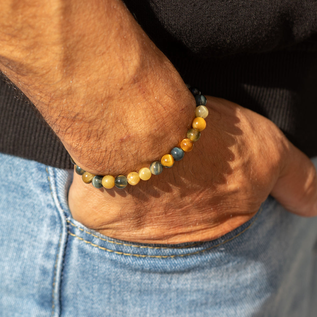 Petite Power Bracelet (17cmx6mm) - Dream Tigereye Gemstone Bracelets – 6mm Beads