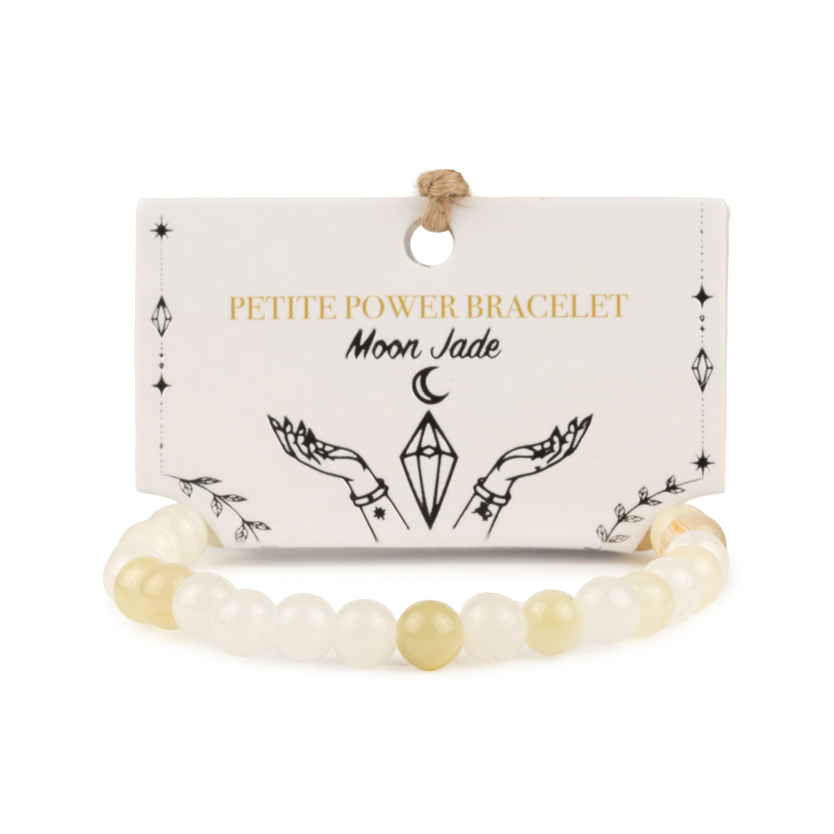 Petite Power Bracelet (17cmx6mm) - Moon Jade Gemstone Bracelets – 6mm Beads
