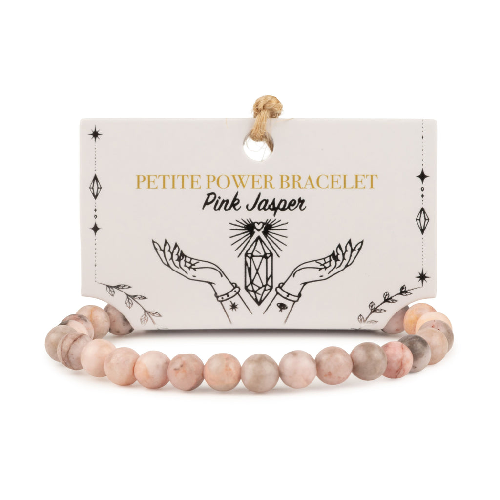 Petite Power Bracelet (17cmx6mm) - Pink Jasper Gemstone Bracelets – 6mm Beads