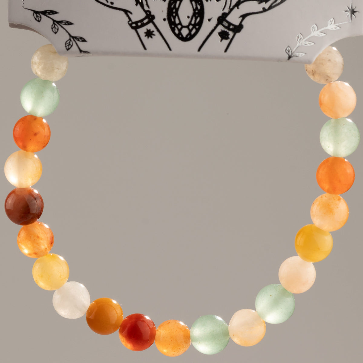 Petite Power Bracelet (17cmx6mm) - Rainbow Agate Gemstone Bracelets – 6mm Beads