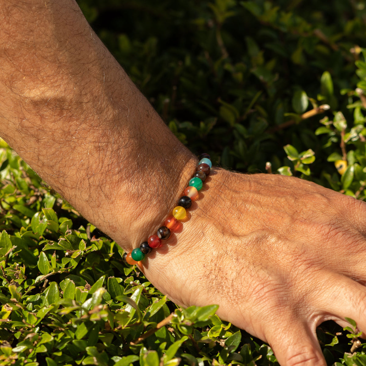 Petite Power Bracelet (17cmx6mm) - Rainbow Jade Gemstone Bracelets – 6mm Beads