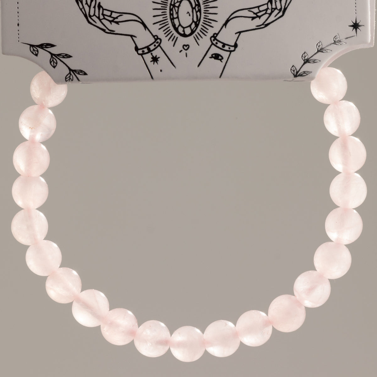 Petite Power Bracelet (17cmx6mm) - Rose Quartz Gemstone Bracelets – 6mm Beads