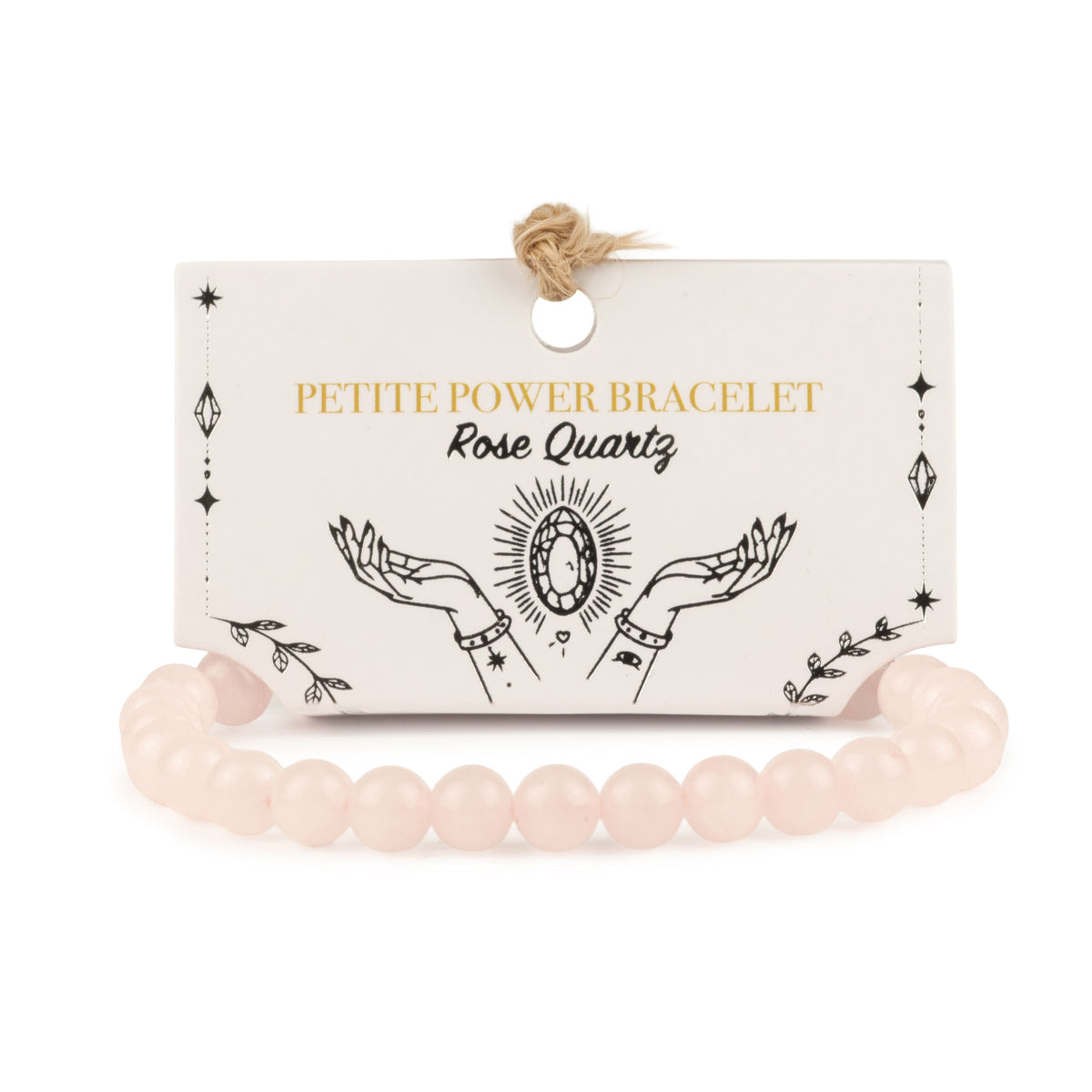 Petite Power Bracelet (17cmx6mm) - Rose Quartz Gemstone Bracelets – 6mm Beads