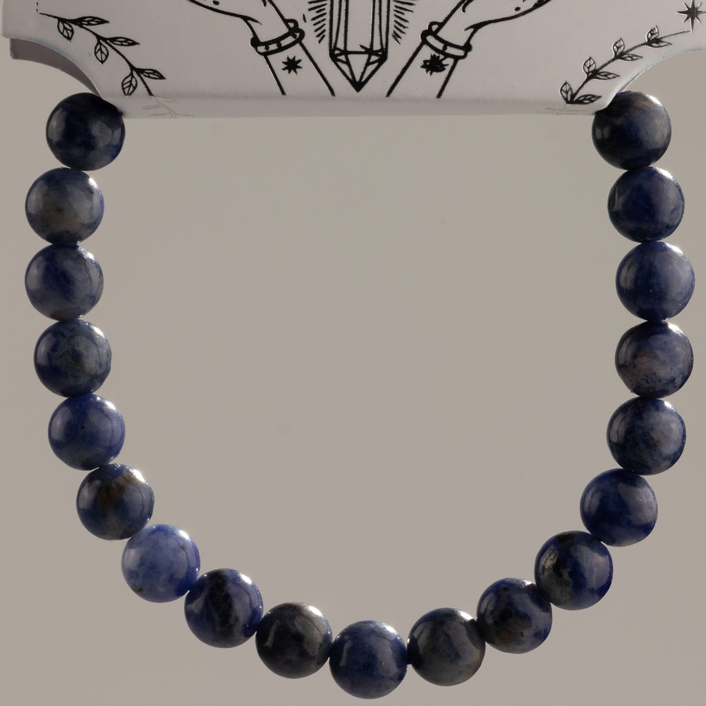 Petite Power Bracelet (17cmx6mm) - Sodalite Gemstone Bracelets – 6mm Beads