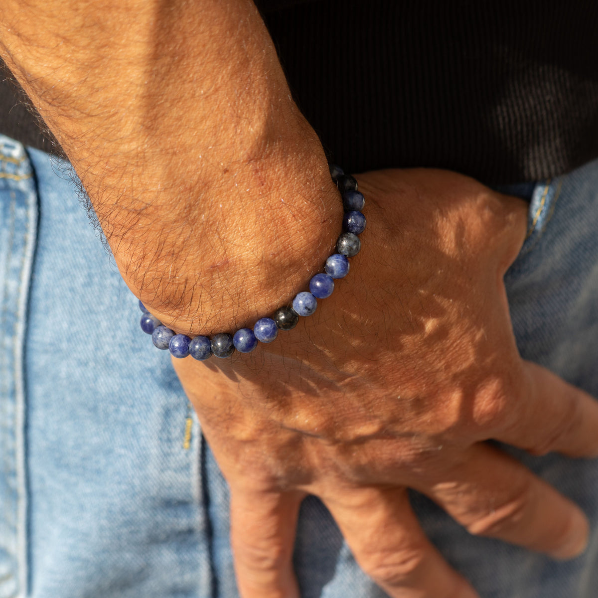 Petite Power Bracelet (17cmx6mm) - Sodalite Gemstone Bracelets – 6mm Beads