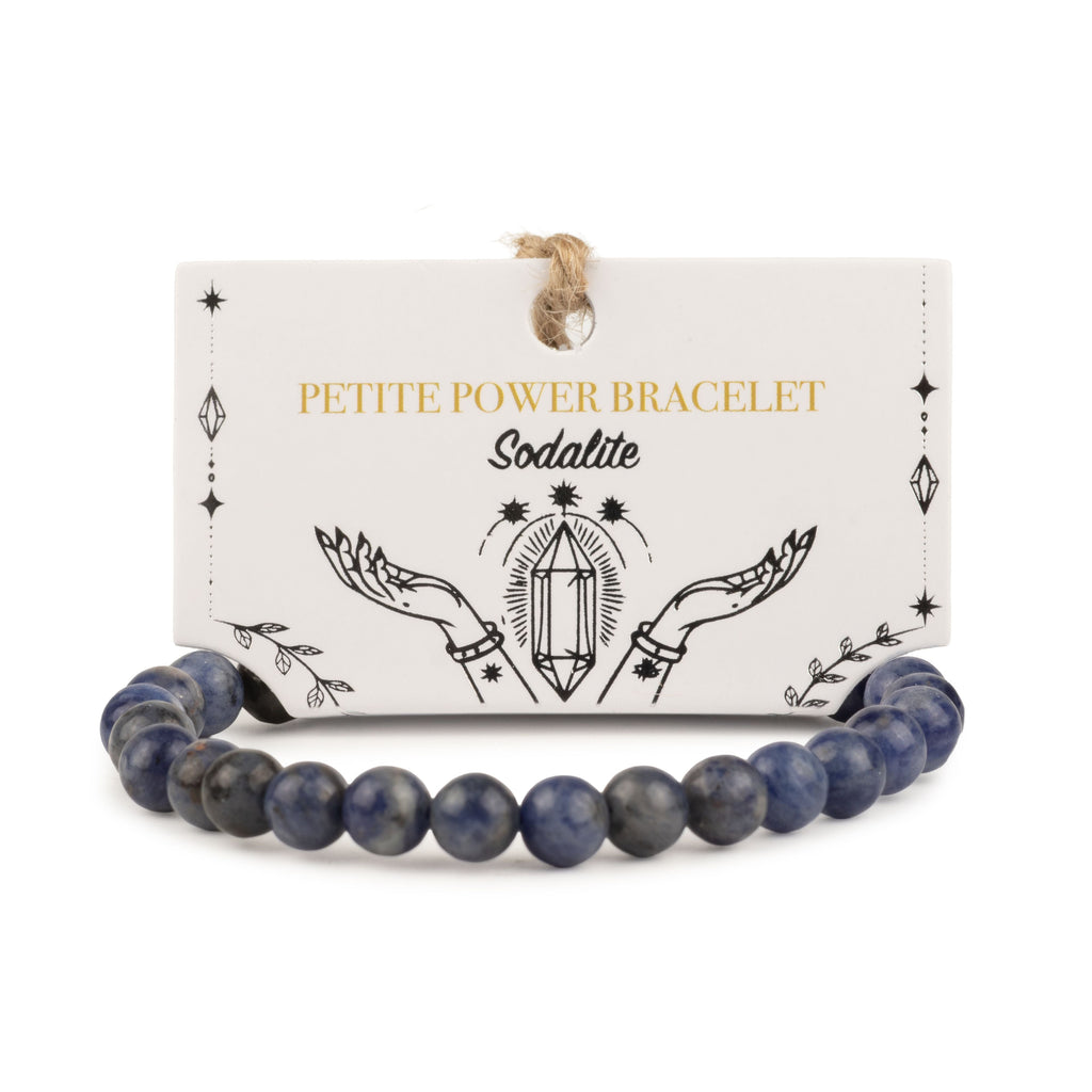 Petite Power Bracelet (17cmx6mm) - Sodalite Gemstone Bracelets – 6mm Beads