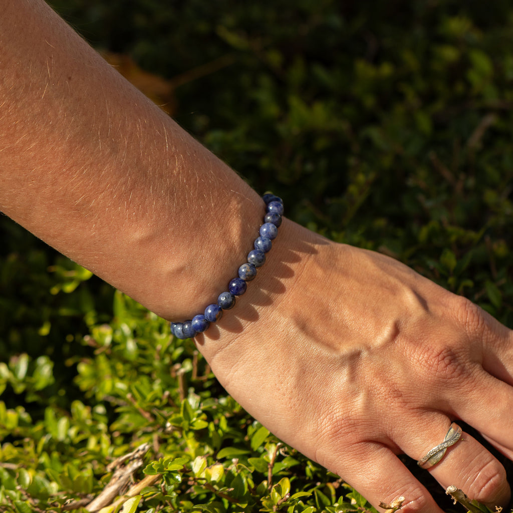 Petite Power Bracelet (17cmx6mm) - Sodalite Gemstone Bracelets – 6mm Beads