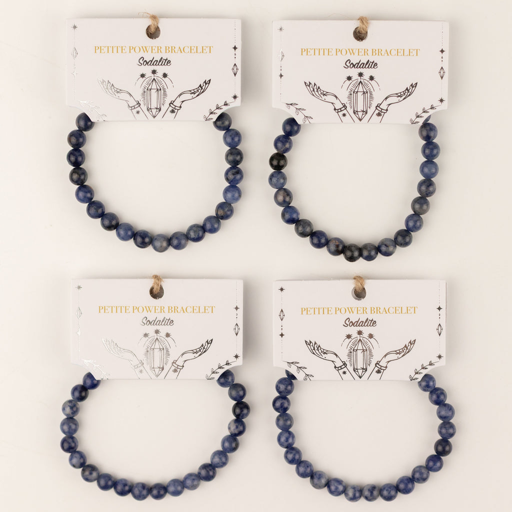 Petite Power Bracelet (17cmx6mm) - Sodalite Gemstone Bracelets – 6mm Beads
