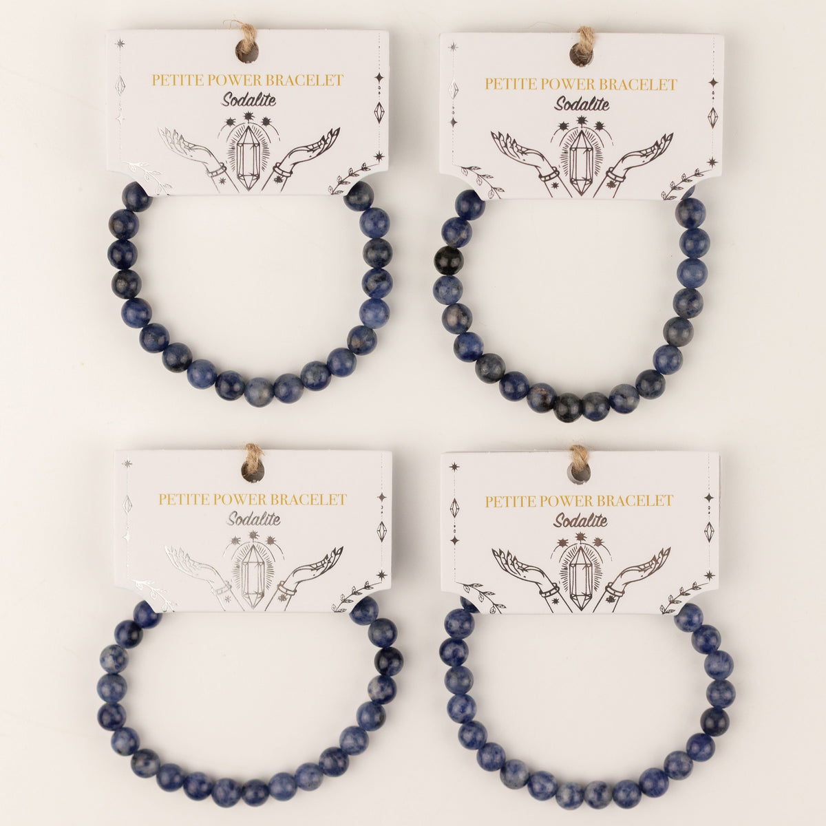 Petite Power Bracelet (17cmx6mm) - Sodalite Gemstone Bracelets – 6mm Beads