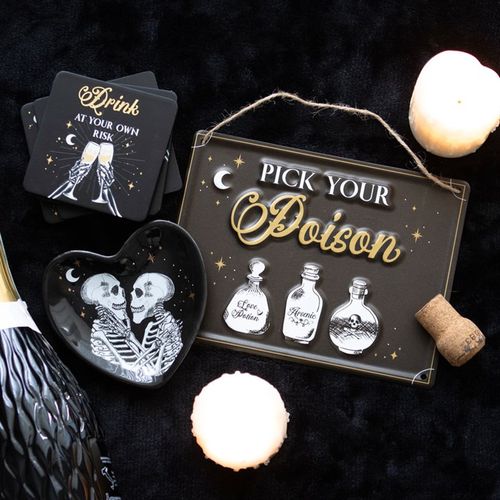Pick Your Poison Hanging Metal Sign From Witch, Please!