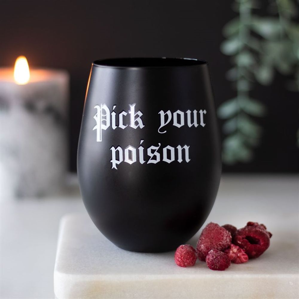 Pick Your Poison Stemless Wine Glass From Witch, Please!