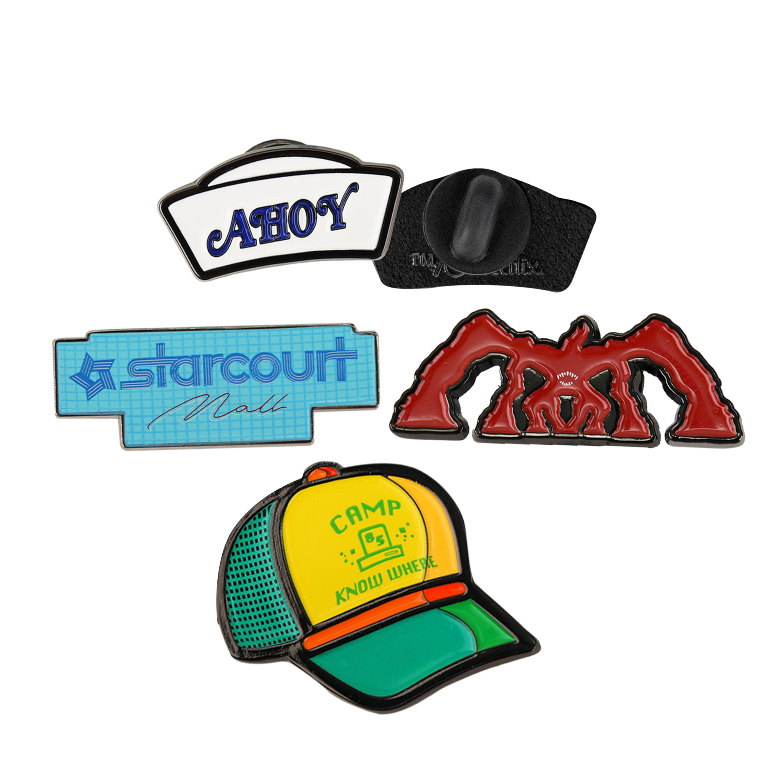 Stranger Things Pin Set Stranger Things Season 3 Pin Set of 4 Vibrant Designs – Witch, Please!