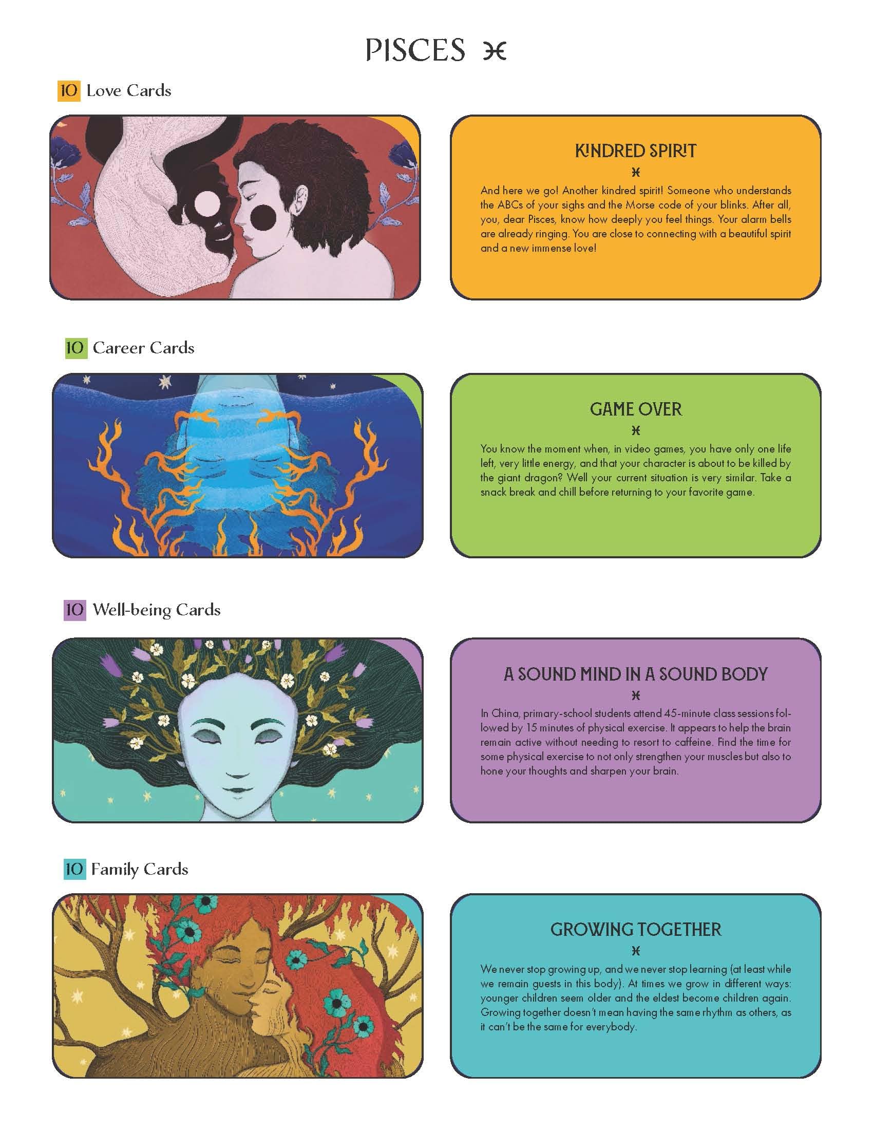 Pisces Pocket Zodiac Cards : 40 Magical Messages from the Stars - Sold by Witch, Please!