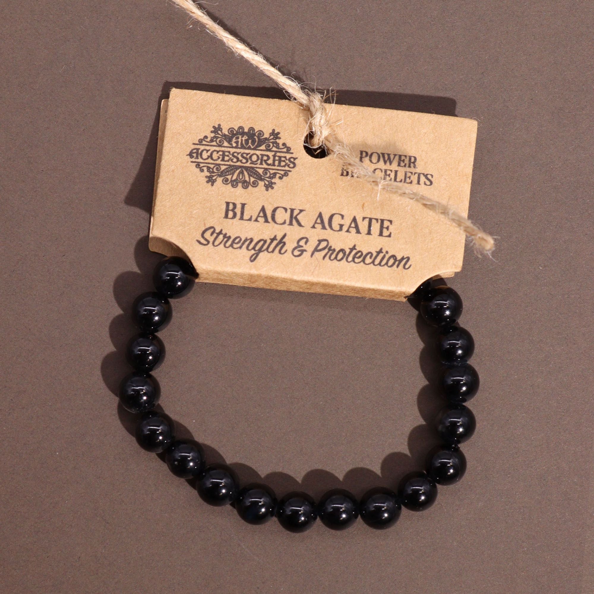 Power Bracelet - Black Agate Bracelets