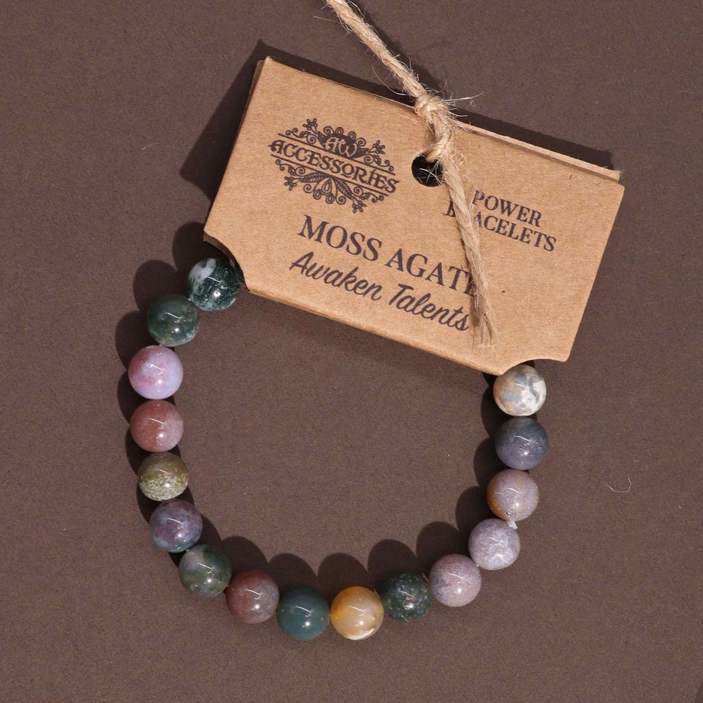 Power Bracelet - Moss Agate Bracelets
