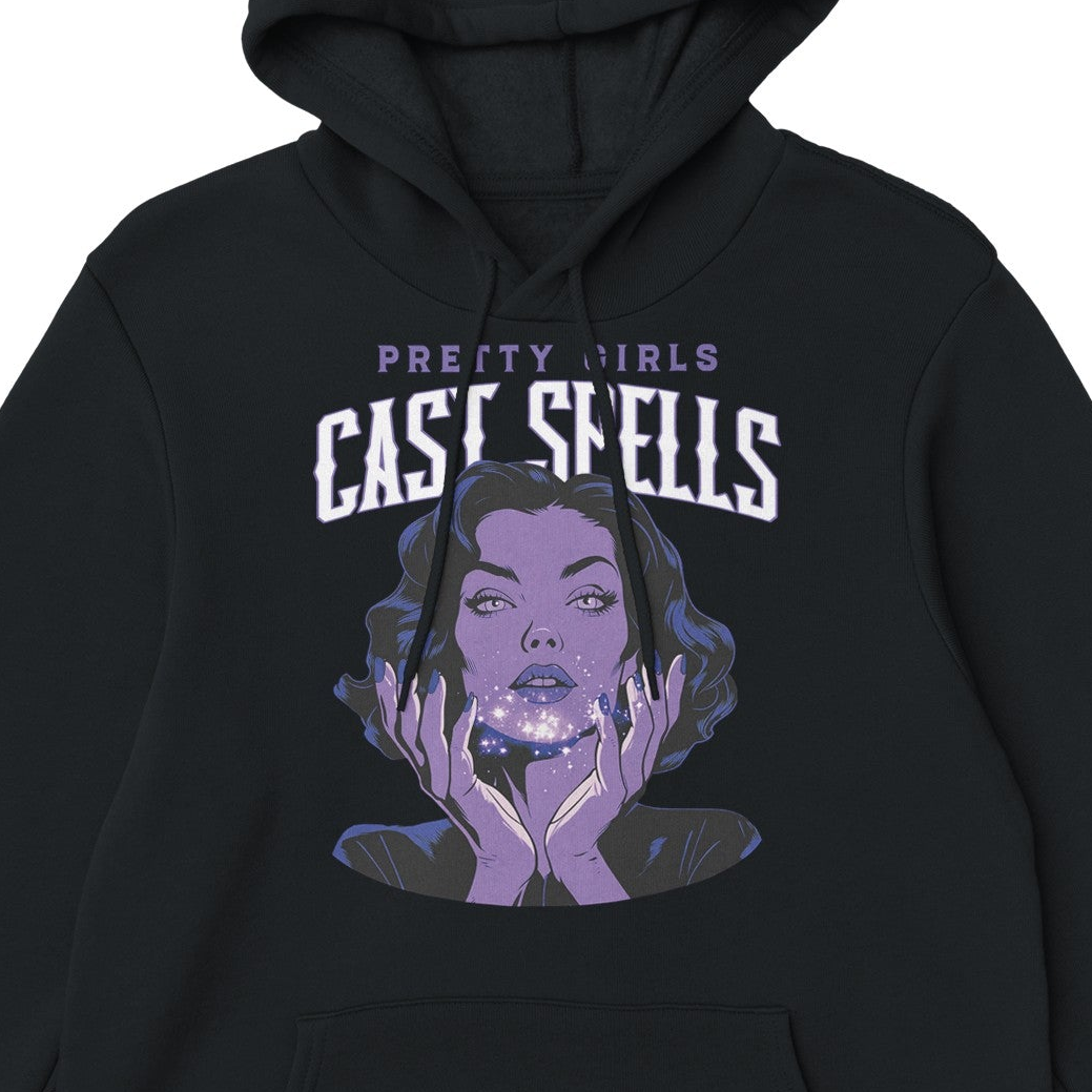 Pretty Girls Cast Spells Hoodie - Heavy Blend Cotton