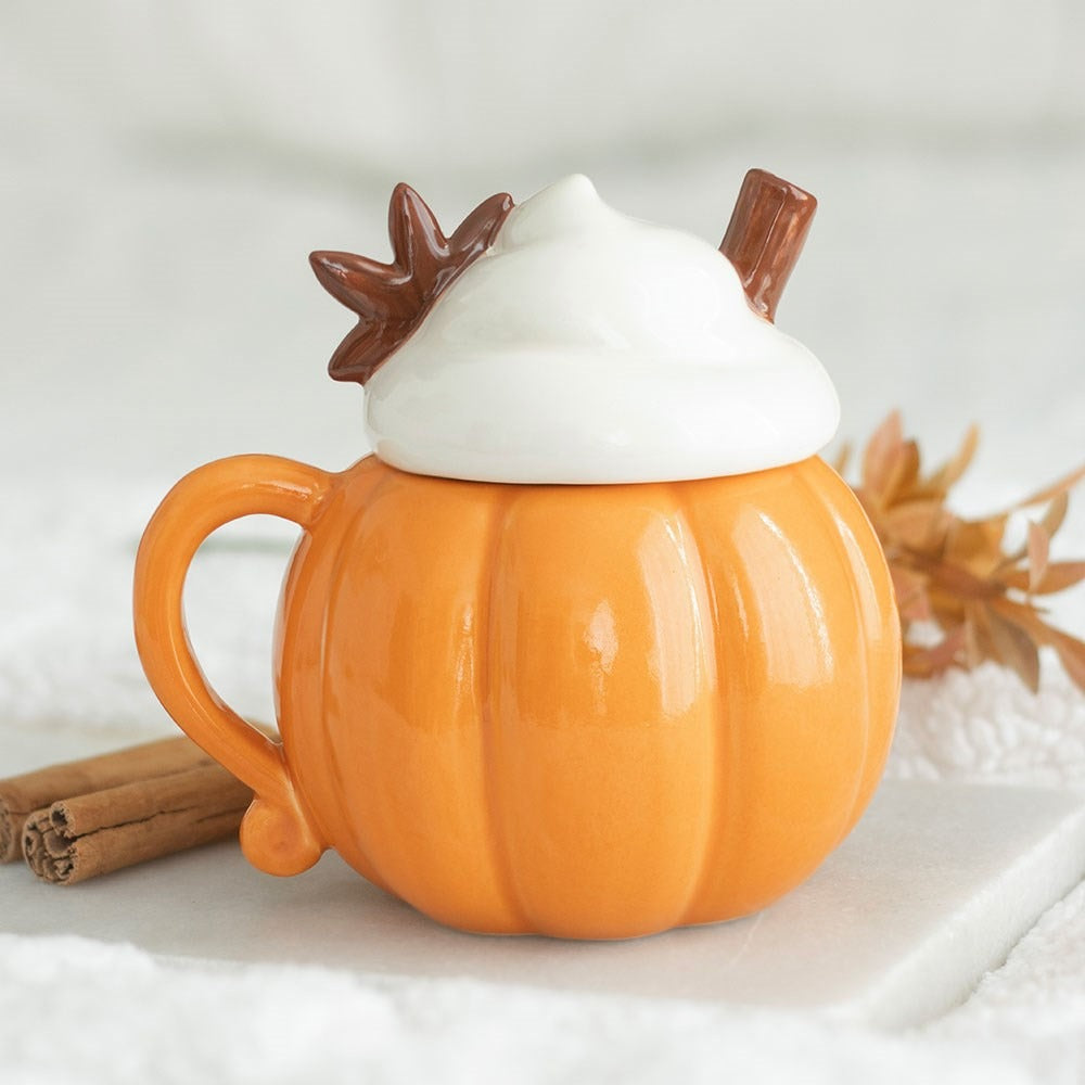 Pumpkin Cream Lidded Mug