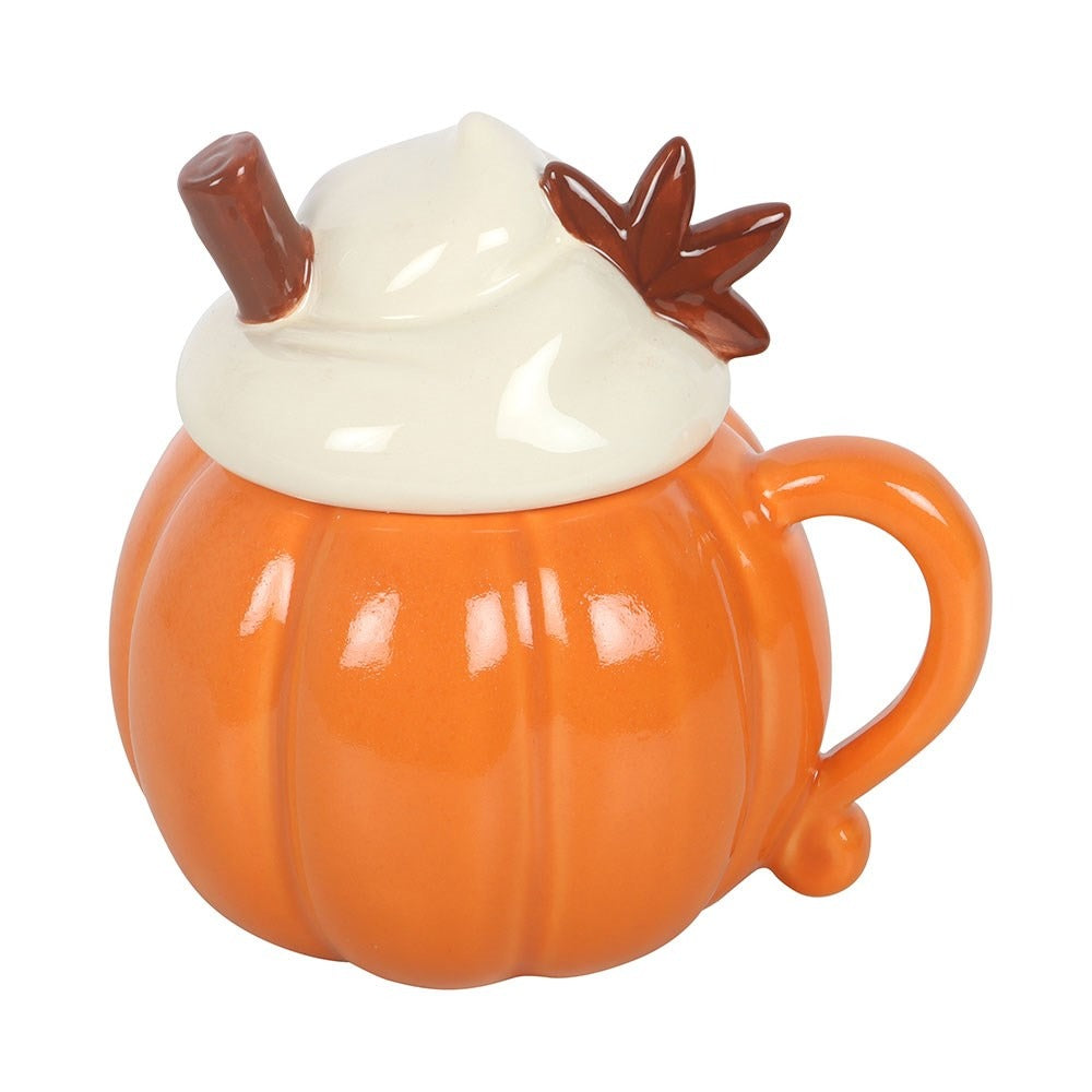 Pumpkin Cream Lidded Mug