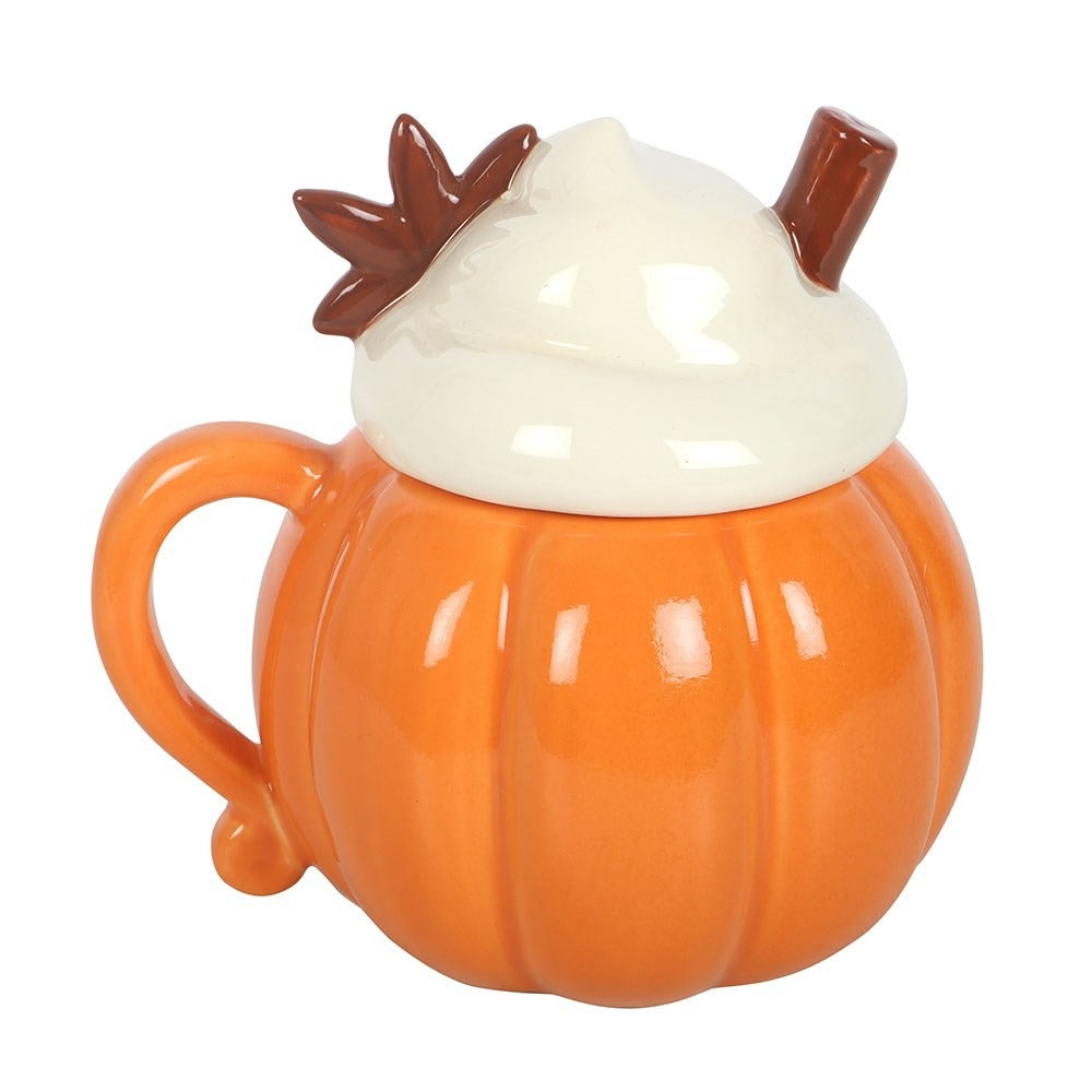 Pumpkin Cream Lidded Mug