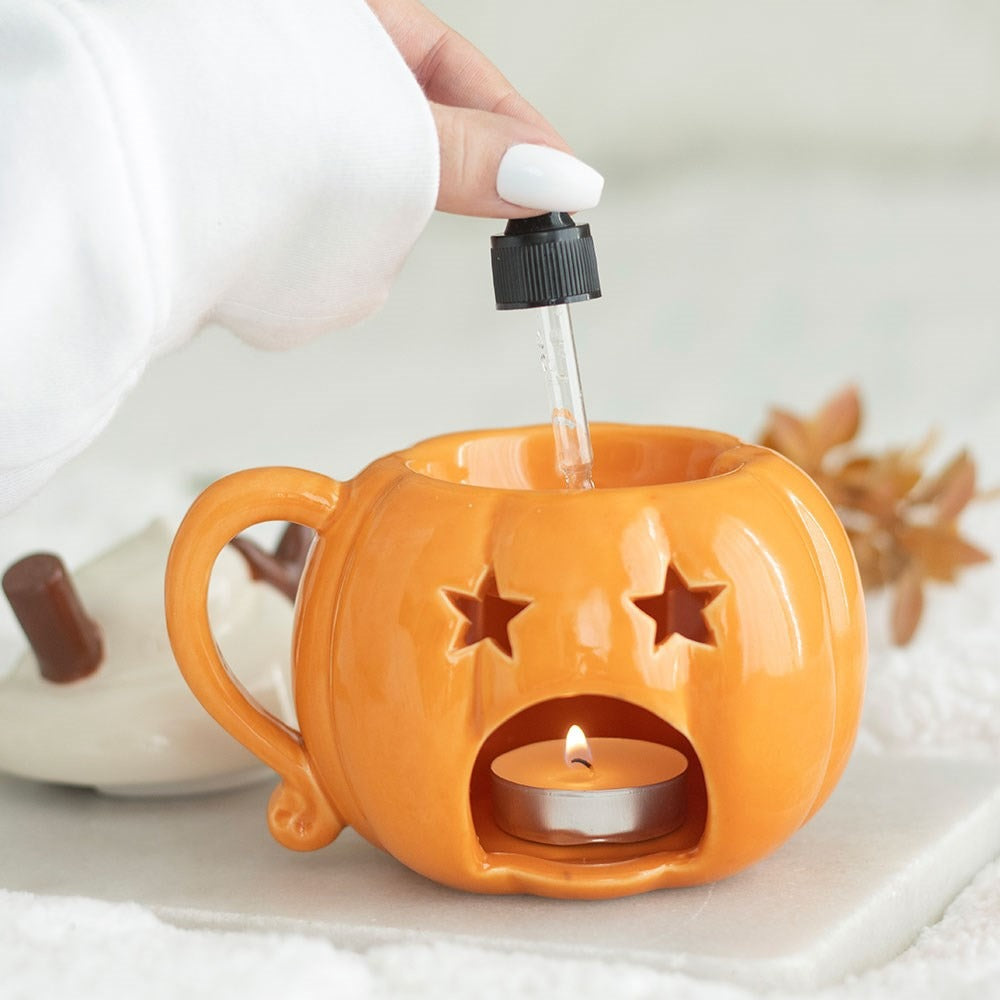Pumpkin Cream Lidded Oil Burner and Wax Warmer