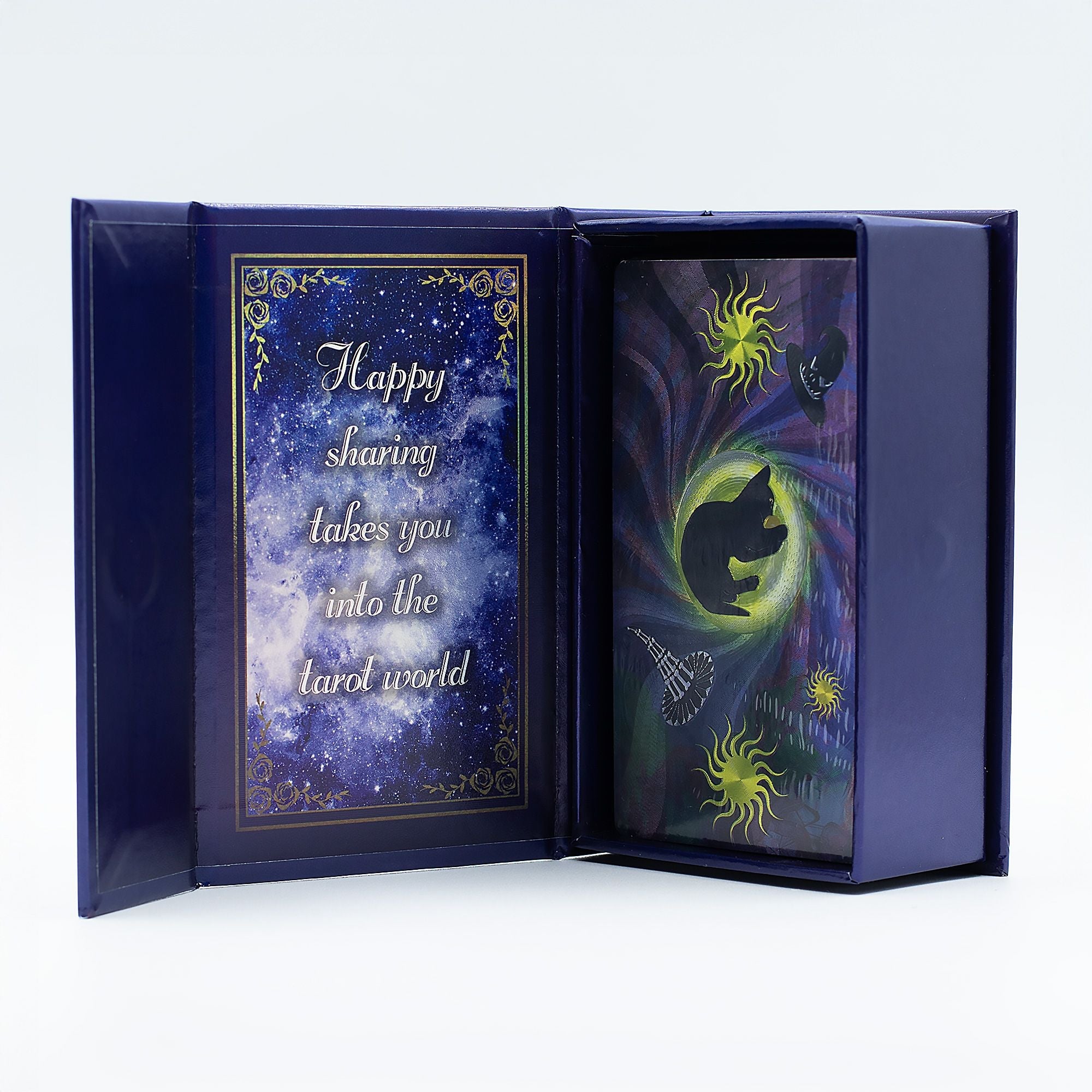Purple Foil Tarot Card Set - Witch - with booklet Cards & Reading Cloths