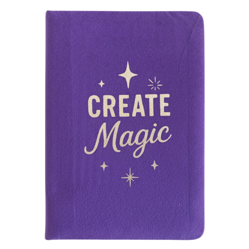 Purple Velvet Notebook - 80 pages - Create Magic Wellness & Gratitude Notebooks